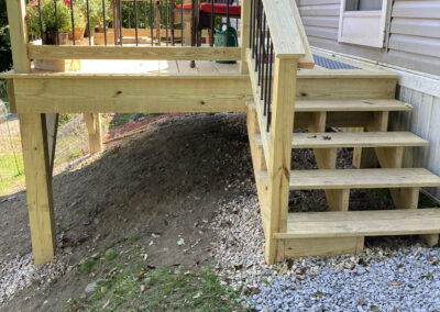 side view of finished deck