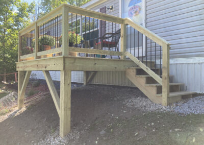 side view of finished deck