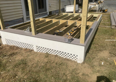 framing up deck for flooring