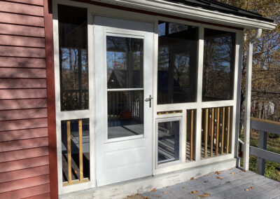 Finished back porch after rot repair