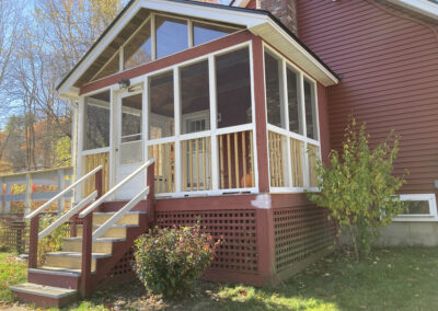 repaired damaged screened porch