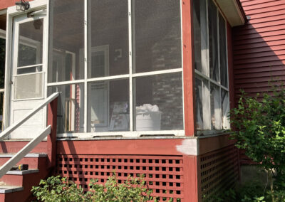 rot damage to screened porch